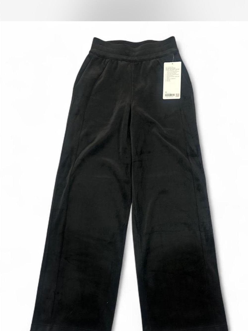 lululemon athletica Black Wide-Leg Lounge Pants Black Velvet size XS